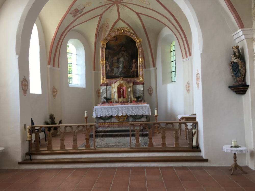 Im Inneren der 1637 erbauten Kapelle (Schnappenkirche)
