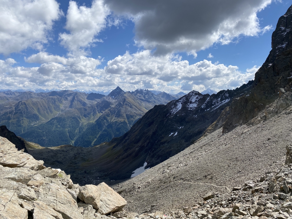 Schneidjöchli: Blick nach Südwesten Piz Buin