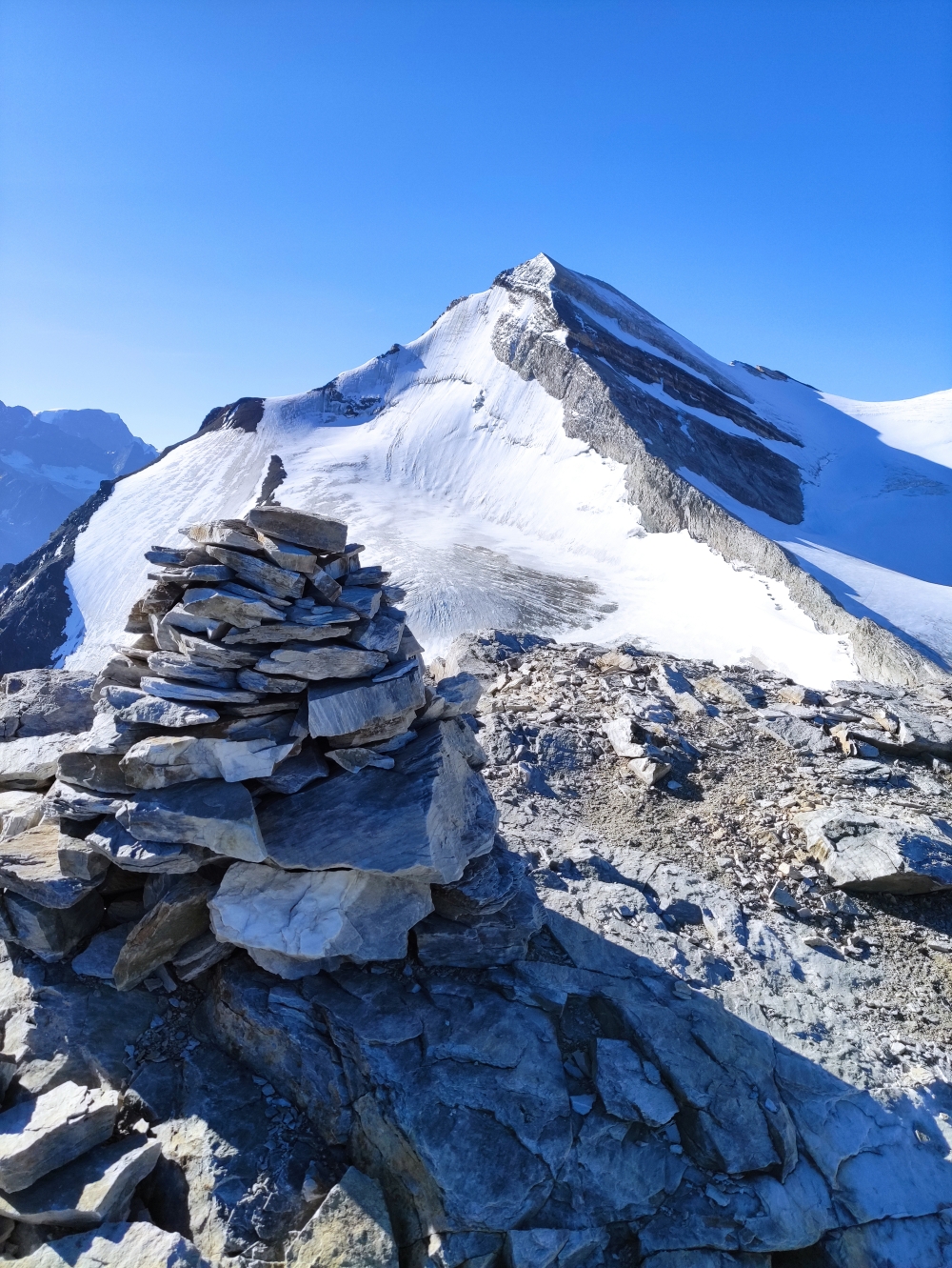 Wanderung Barrhorn: Wanderung Barrhorn: Auf dem Schöllihorn mit Brunegghorn im Hintergrund