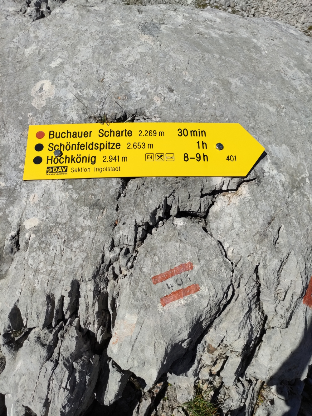 Wanderung Schönfeldspitze: Wegweiser 