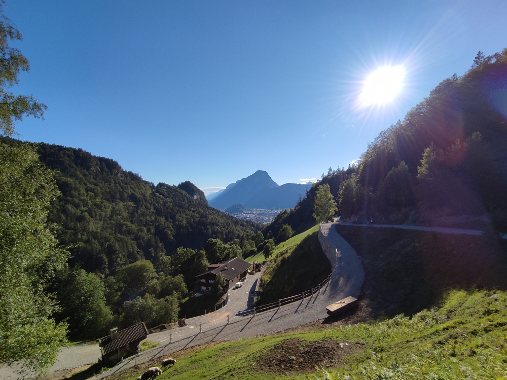 Blick aus dem Kaisertal nach Kufstein