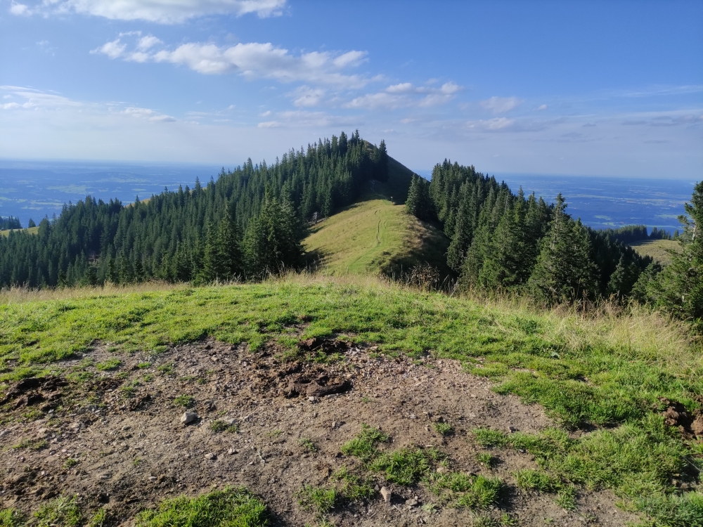 Wanderung Hinteres Hörnle: Wanderung Hinteres Hörnle: Gipfel Stierkopf mit Blick zum Hinteres Hörnle