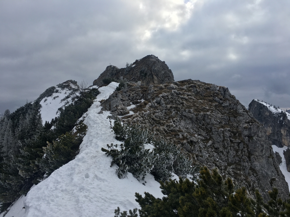 Der Gipfel des Teufelstättkopf ist bald erreicht (rechts das Laubeneck)