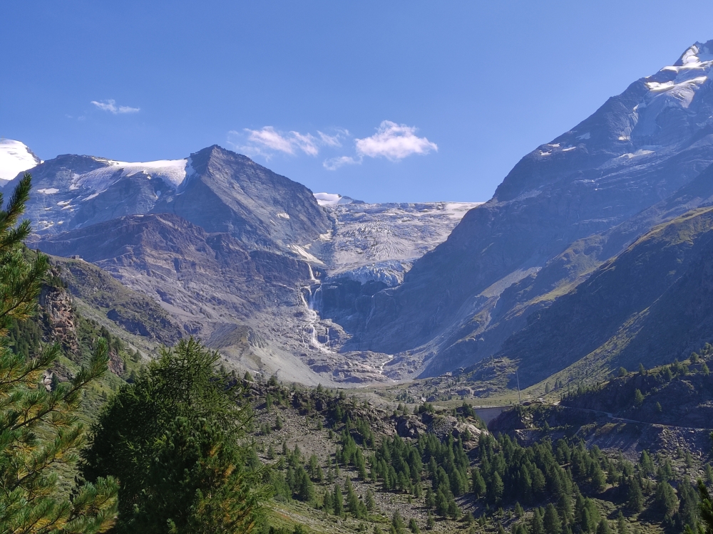 Wanderung Barrhorn: Blick nach Süden auf den Turtmanngletscher