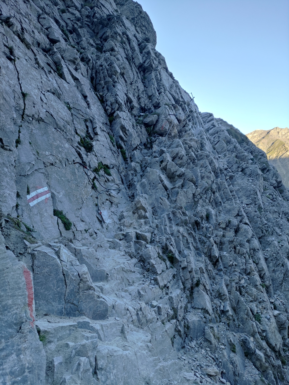 Wanderung Barrhorn: Seilgesicherte Passage Gässi