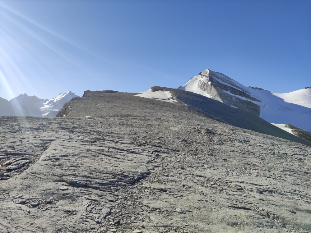 Wanderung Barrhorn: Flach zum Schöllihorn mit Brunegghorn im Hintergrund