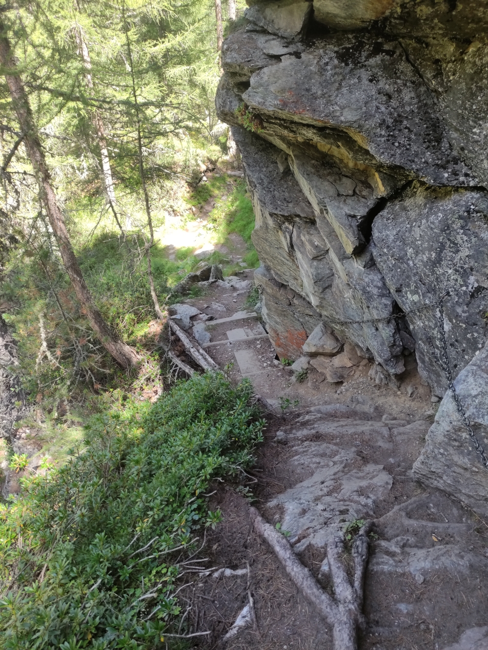 Wanderung Barrhorn: Schluchtenweg