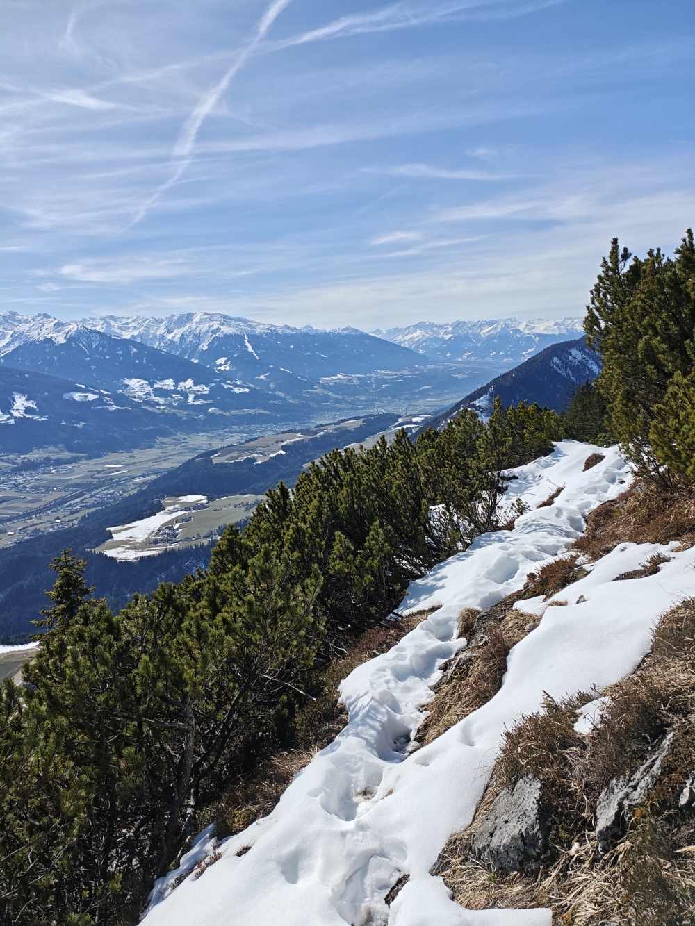 Wanderung Waldhorb Alpe: Über dem Inntal - Patscherkofel in der Bildmitte