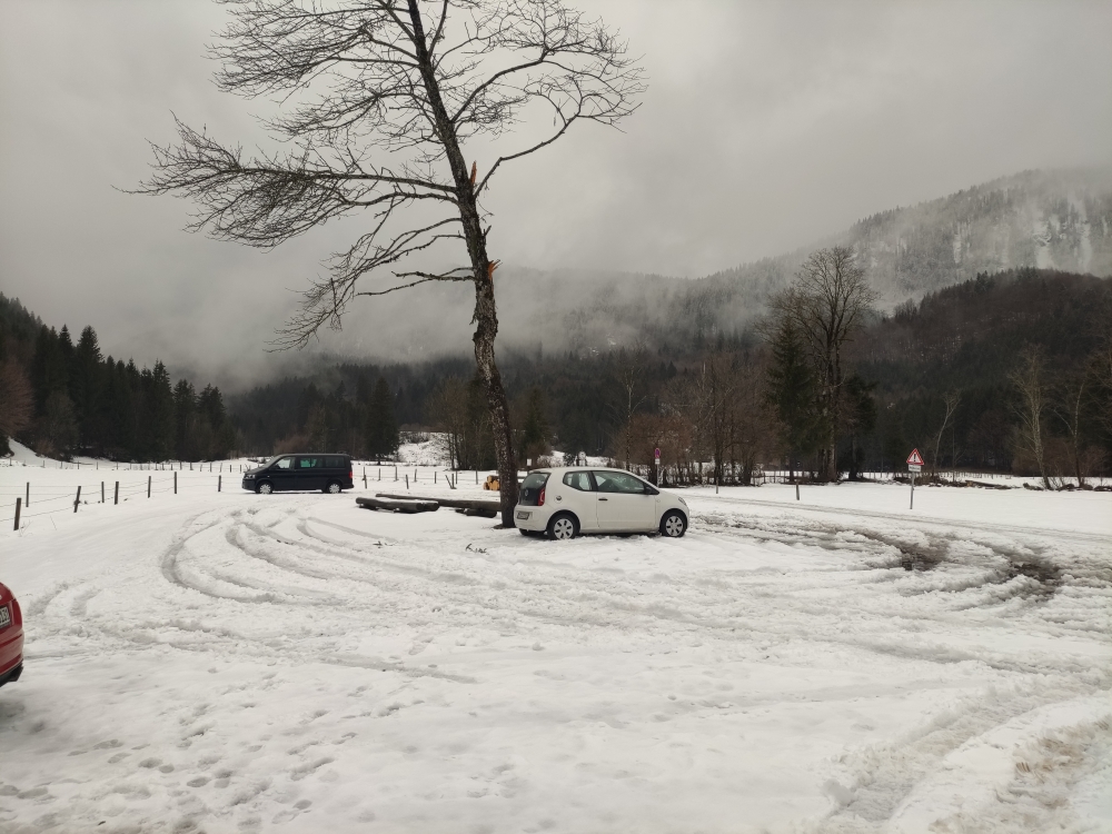 Wanderparkplatz Jachenau: Im Winter