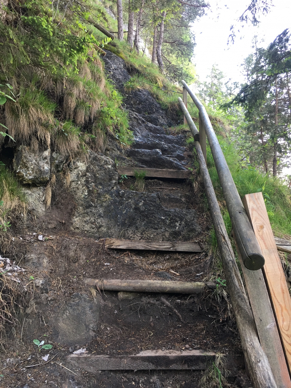 Wanderung Zettenkaiserkopf: Die gut ausgebaute Steinerne Stiege