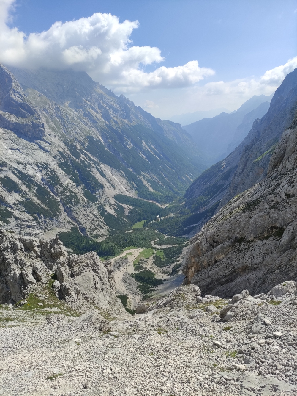 Wanderung Zugspitze über Gatterl: Blick ins Reintal zur Reintalangerhütte
